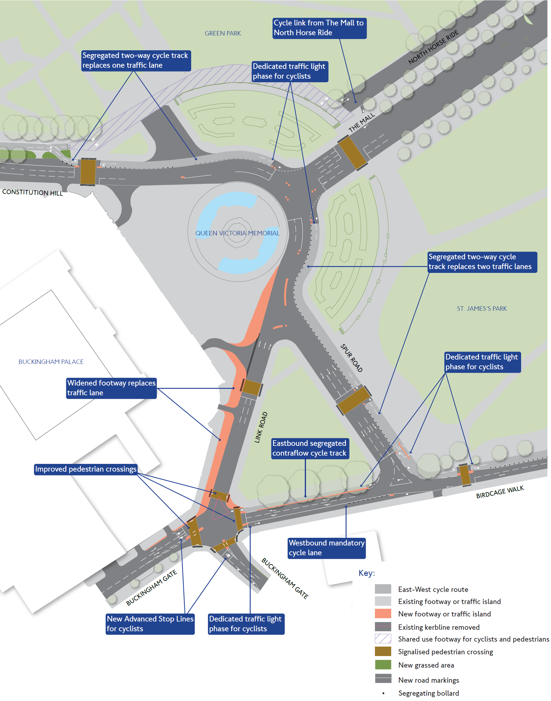 Cycle superhighway plans at Spur Road