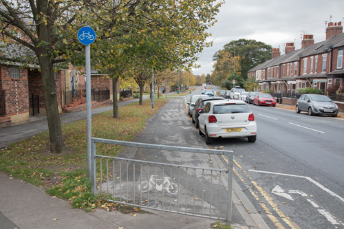 Cycle track by A59 Poppleton Road