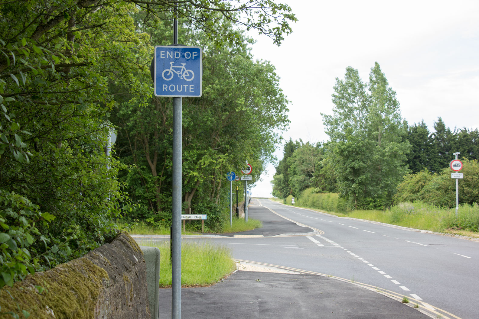 Beckwith Head Road 'end of route' sign