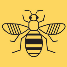 Beeline worker bee symbol