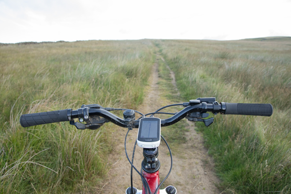 Riding across Calton Moor