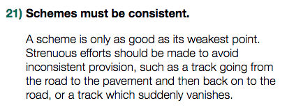 Cycle Infrastructure Design, Summary Principle 21