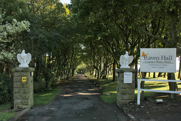 Entrance to the Raven Hall Hotel, Ravenscar