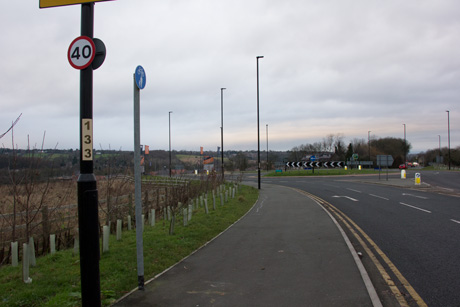 A61 shared use path south towards Buttersyke Bar