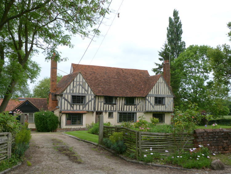 Timber-framed house along the route of the Tour de France in Essex