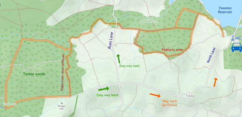 Map of Fewston Beecroft Timble bike route