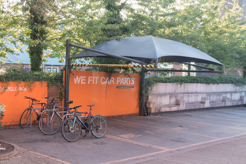 Halfords York cycle parking