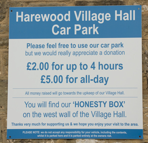 Harewood Village Hall parking Harewood Village Hall parking