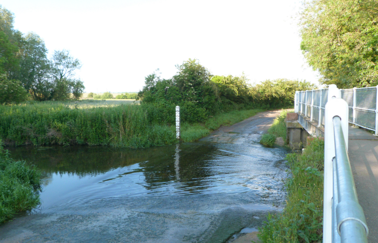 Ford of the river Cam at Hinxton