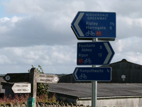Cycle signs at Clint