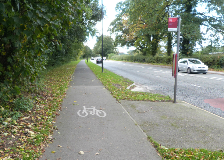 Cycle path by A59 from Knaresborough