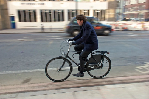 Cyclist in London