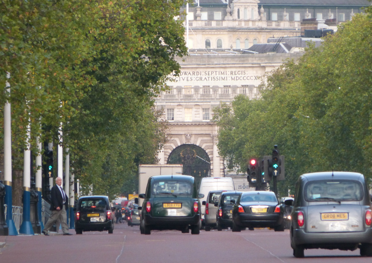 Queueing traffic in London