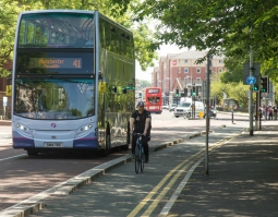 Protected cycle lane, Manchester
