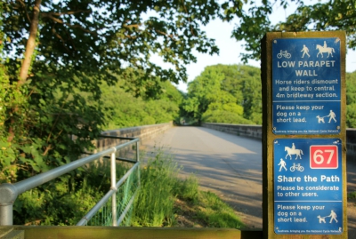 Sustrans path over Nidd viaduct