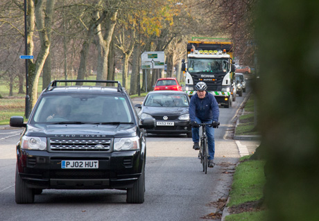 Cyclist on Otley Road