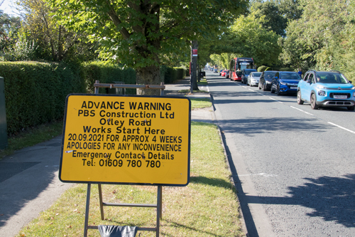 Otley Road works notice