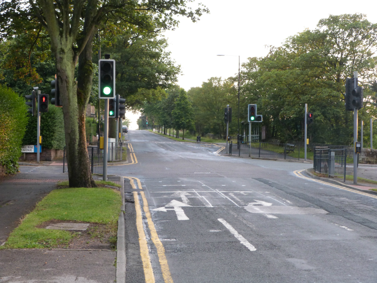 Otley Road junction with Harlow Moor Road