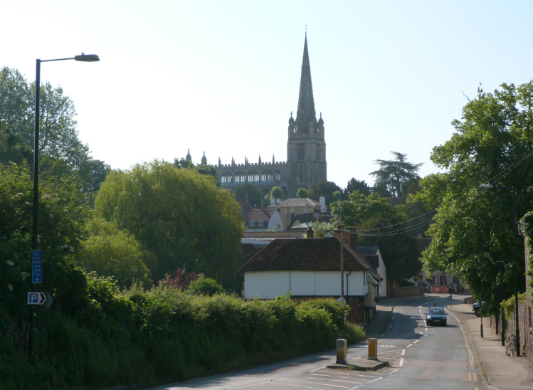 Tour route into Saffron Walden