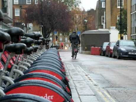Santander bikes, London