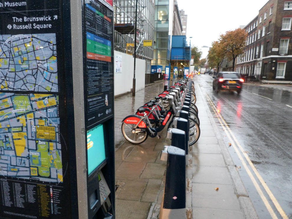 Santander bikes, London