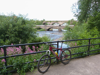 Cycle path by Burton Weir, Sheffield