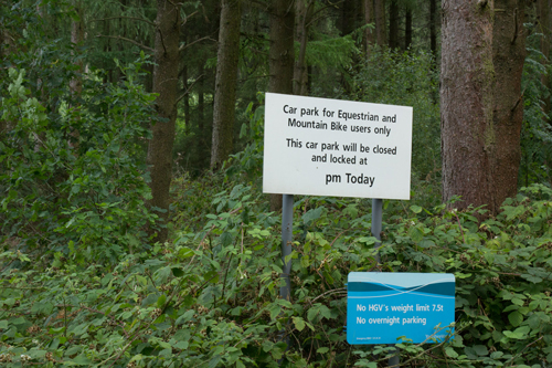 Swinsty Moor plantation cyclists' car park