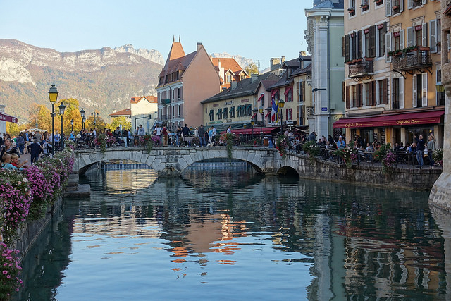 Annecy Old Town and Thiou river
