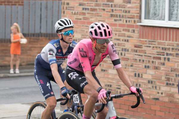 James Shaw and James Knox at the men's road race, British Champs 2023