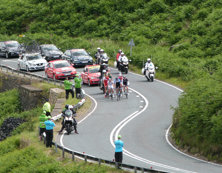 Lead group up Côte de Blubberhouses Lead group up Côte de Blubberhouses