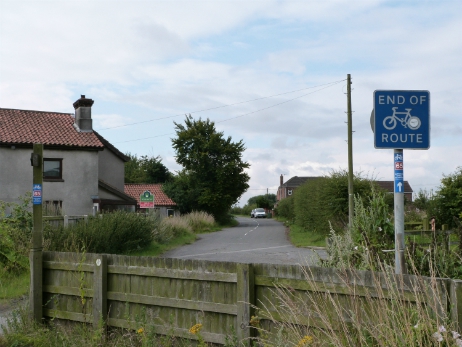End of route cycle sign
