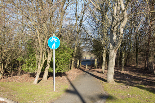 Shared path out of Grimston Bar P&R