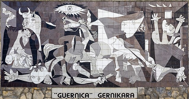 Tiled mural of Picasso's Guernica