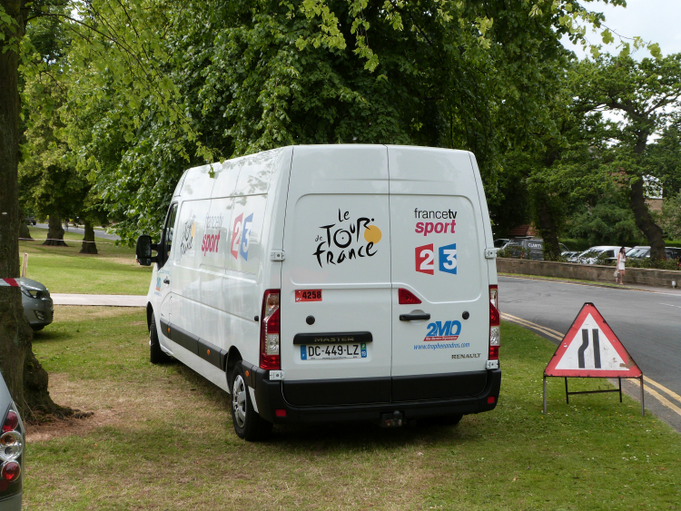France TV van in Harrogate for the Tour France TV van in Harrogate for the Tour