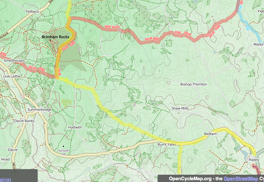 High Grantley cycle route, map 3 High Grantley cycle route, map 3