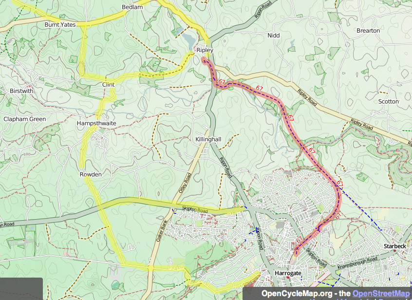 High Grantley cycle route, map 4 High Grantley cycle route, map 4