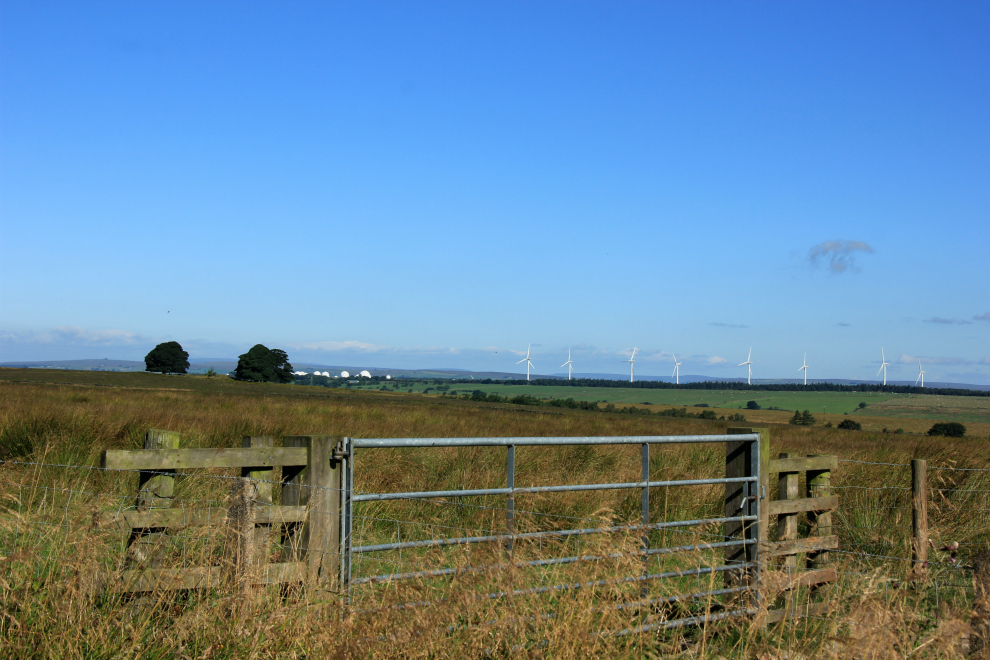Knabs Ridge wind turbines from Norwood Lane Knabs Ridge wind turbines from Norwood Lane