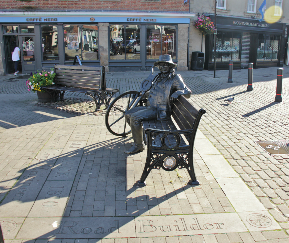 Blind Jack statue, Knaresborough market place Blind Jack statue, Knaresborough market place