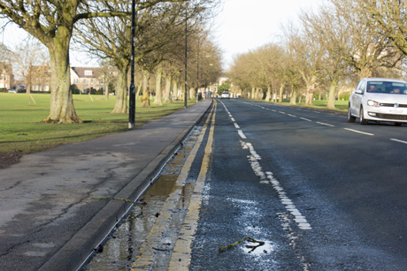 Painted cycle lane