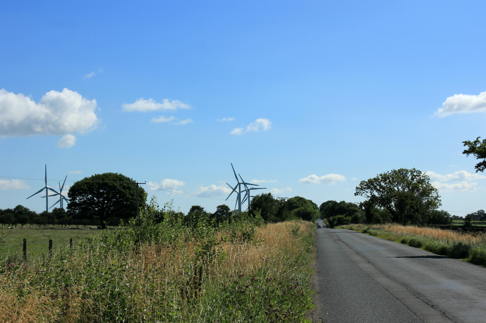 Knabs Ridge wind turbines from Penny Pot Lane Knabs Ridge wind turbines from Penny Pot Lane