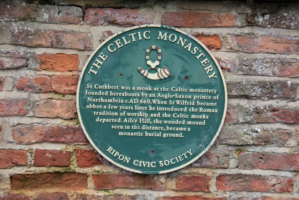 Ripon Celtic Monastery sign