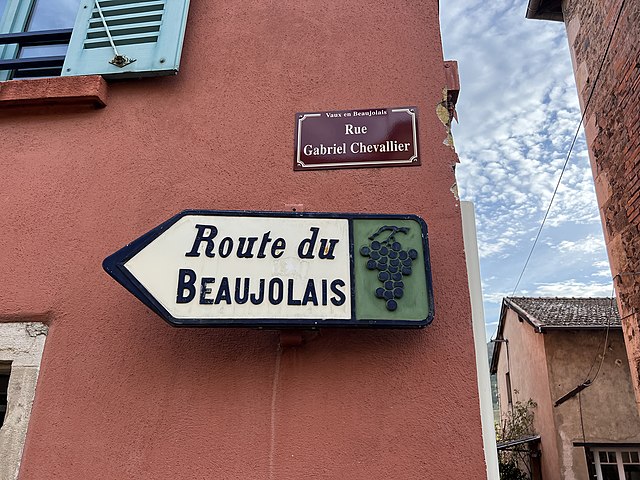 Route du Beaujolais sign