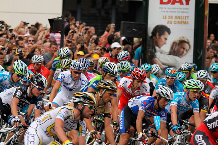 The Tour de France on the Champs-Elysées