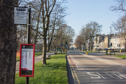 Bus stop on West Park, Harrogate